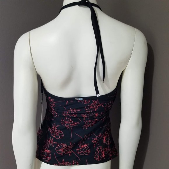 Calvin Klein V Wire Bandeau Halter Tankini Top Size Large - Picture 4 of 10